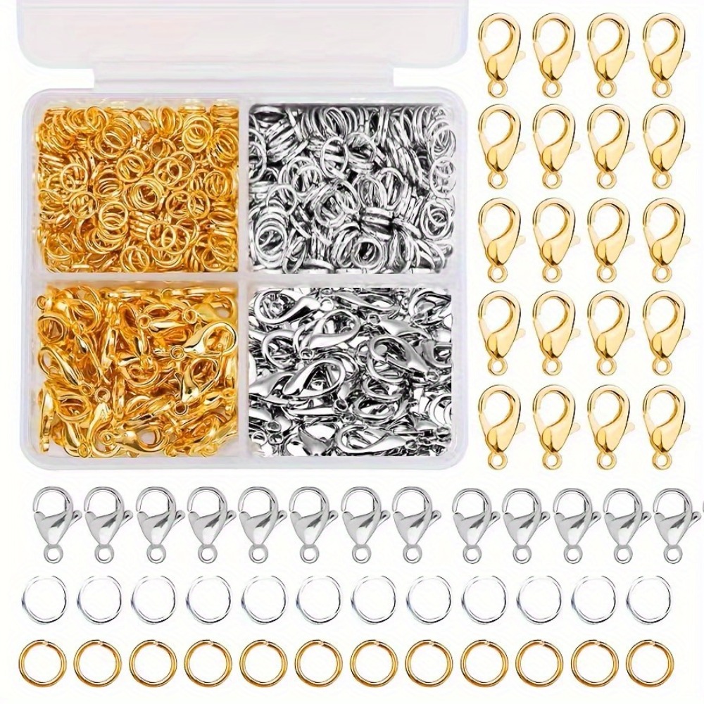 350/500 Pieces A Combination S - Lobster Clasp Silver review and price