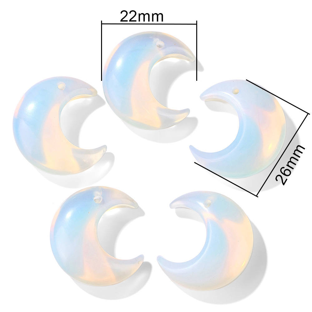 2PCS Natural Crescent Moon Cha - Jewelry Making Drill review and price